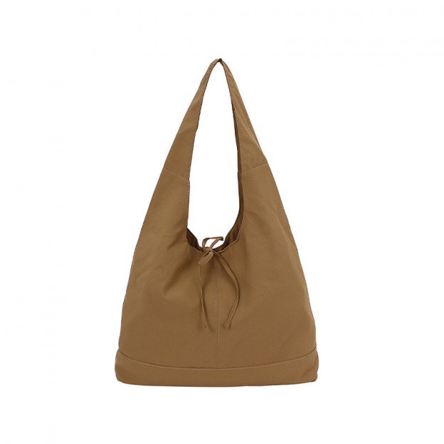 Solid color versatile canvas handbag