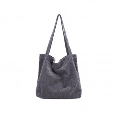 Large-capacity corduroy canvas handbag