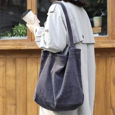 Large-capacity corduroy canvas handbag