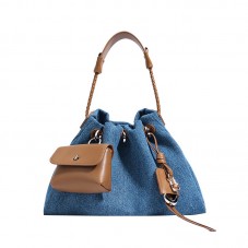 Contrast color stitching women's crossbody bag