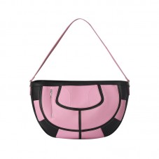 Fashionable contrast color stitching crossbody bag