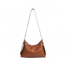 Casual soft leather crossbody bag