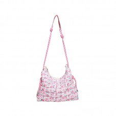High-quality floral print soft crossbody bag