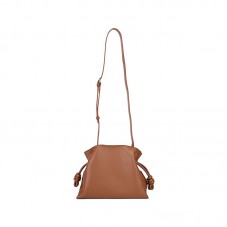 Brown retro large capacity crossbody bag