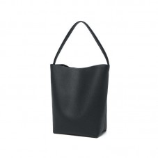 Waterproof bucket-shaped soft leather tote
