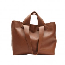Portable waterproof large-capacity leather handbag