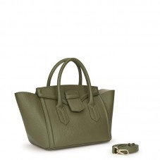 Flap-top waterproof pebbled leather tote