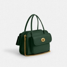 Luxury mini lock durable leather tote