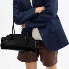 Vintage exquisite glazed leather tote bag