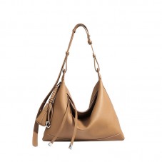Vintage large capacity pebbled leather tote