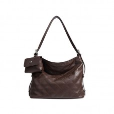 Versatile and durable check leather tote