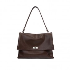 Durable and stylish flap leather tote bag