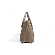Durable pebbled leather flap tote