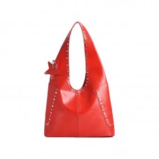 Lightweight and fashionable rivet leather tote bag