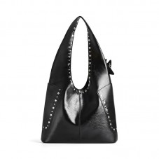 Lightweight and fashionable rivet leather tote bag
