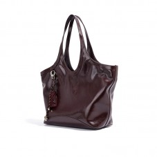 Large waterproof smooth leather tote