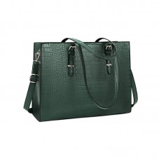 Durable crocodile-grain leather handbag