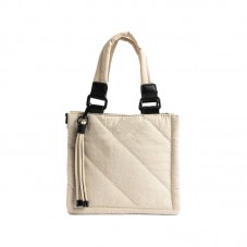 Mini quilted down soft fluffy nylon tote