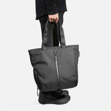 Black portable waterproof nylon handbag