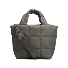Fluffy soft quilted mesh nylon tote