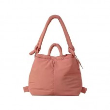 Lightweight solid quilted nylon tote