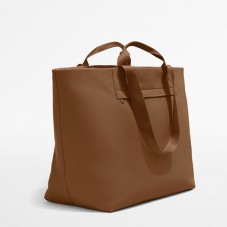 Brown large capacity waterproof nylon handbag