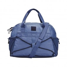 High quality blue double zipper nylon handbag