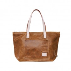 Large capacity durable leather polyester bag