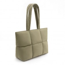 Casual soft fluffy quilted polyester bag