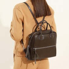 Light luxury large-capacity leather backpack