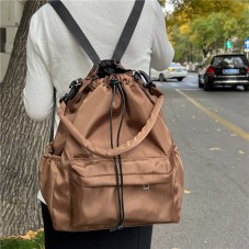 Casual lightweight drawstring pocket backpack