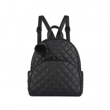 Black lightweight waterproof nylon backpack