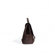 Modern casual leather flap backpack