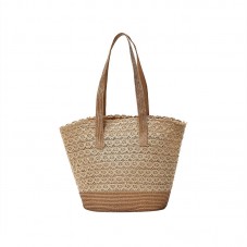 Summer simple large capacity beach straw bag
