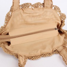 High quality round hollow beach straw bag