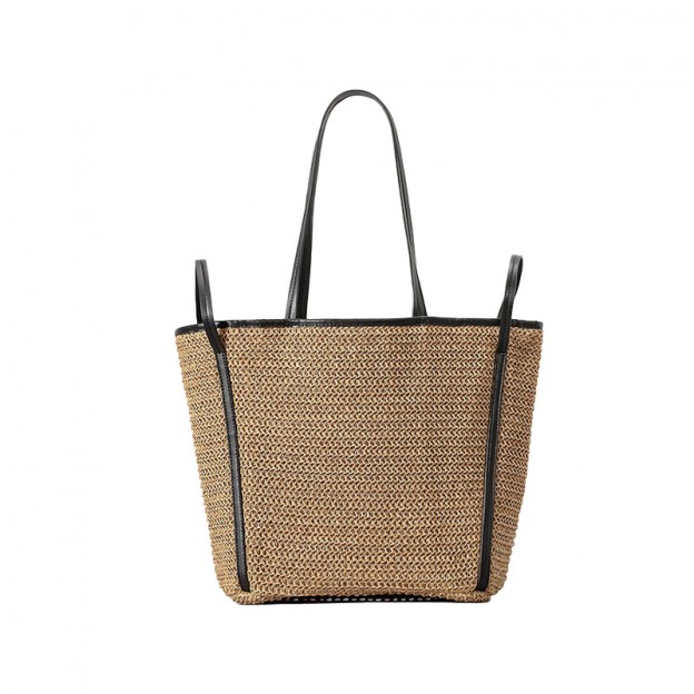 Luxury large capacity woven beach straw bag
