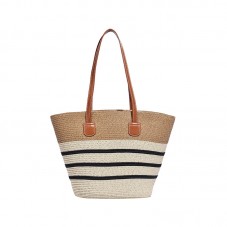 Summer crochet large capacity beach straw bag