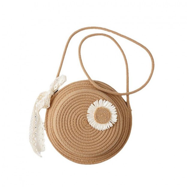 Lightweight round unique straw beach bag