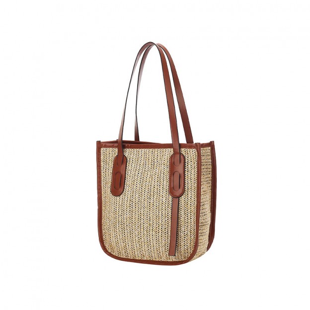 Luxury simple summer straw beach bag