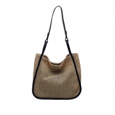 High quality vintage textured beach straw bag